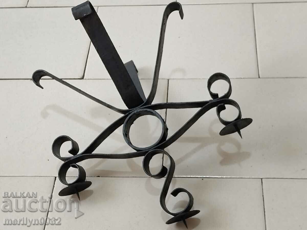 Old forged candlestick, candle with price 39.90 BGN | € 20.40 Old forged candlestick, candle with price 39.90 BGN | € 20.40