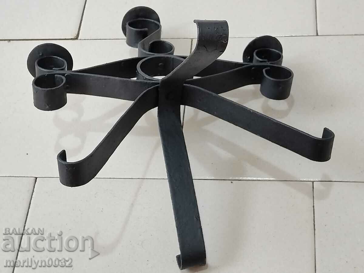 Old forged candlestick, candle - 6 Old forged candlestick, candle - 6