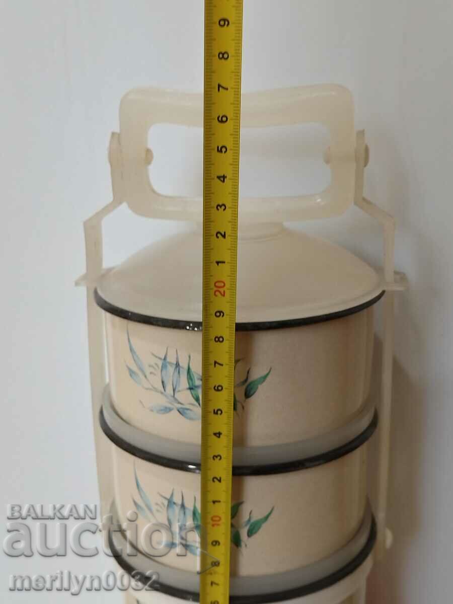 Auction Jugs for food 3 pieces seferitas metal vessel enamel NRB Auction Jugs for food 3 pieces seferitas metal vessel enamel NRB