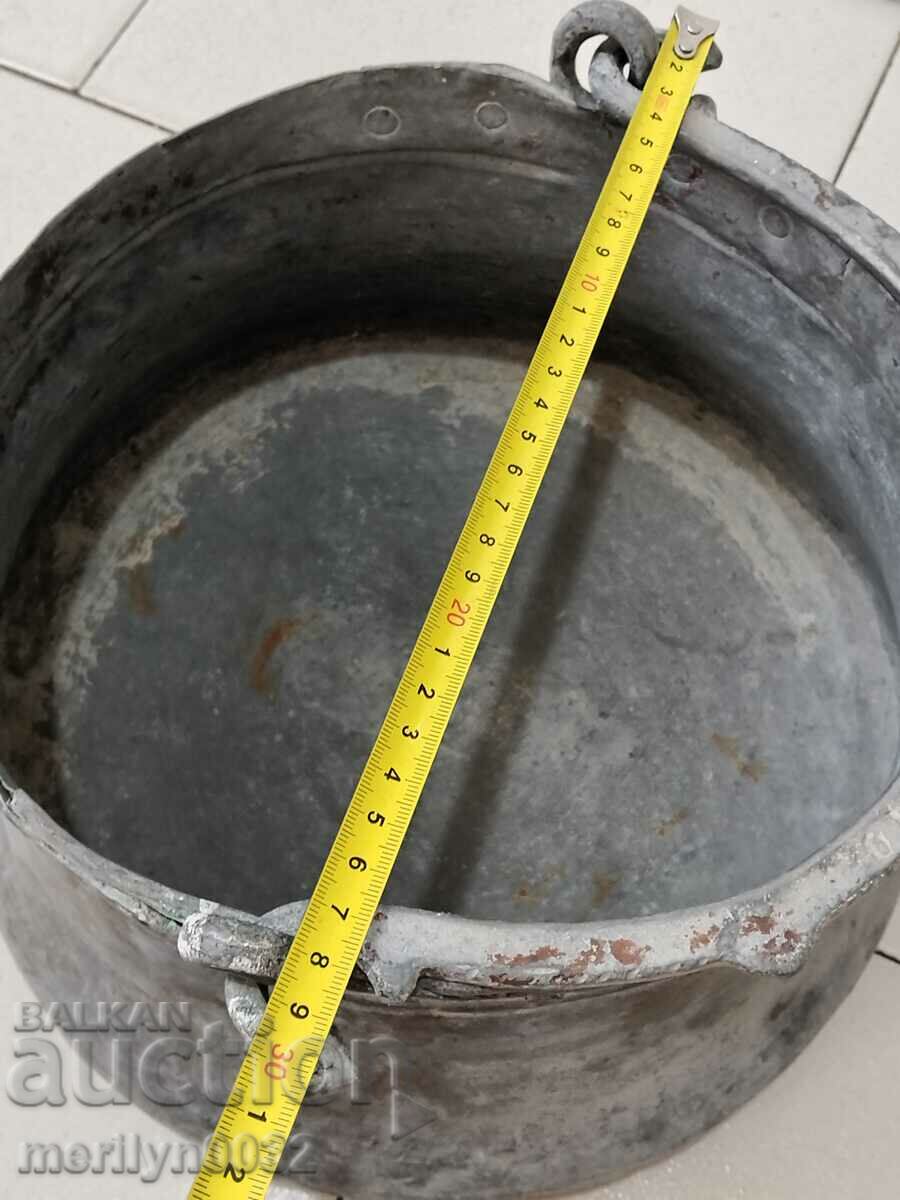 Auction Old cauldron copper pot copper tinned coin Auction Old cauldron copper pot copper tinned coin