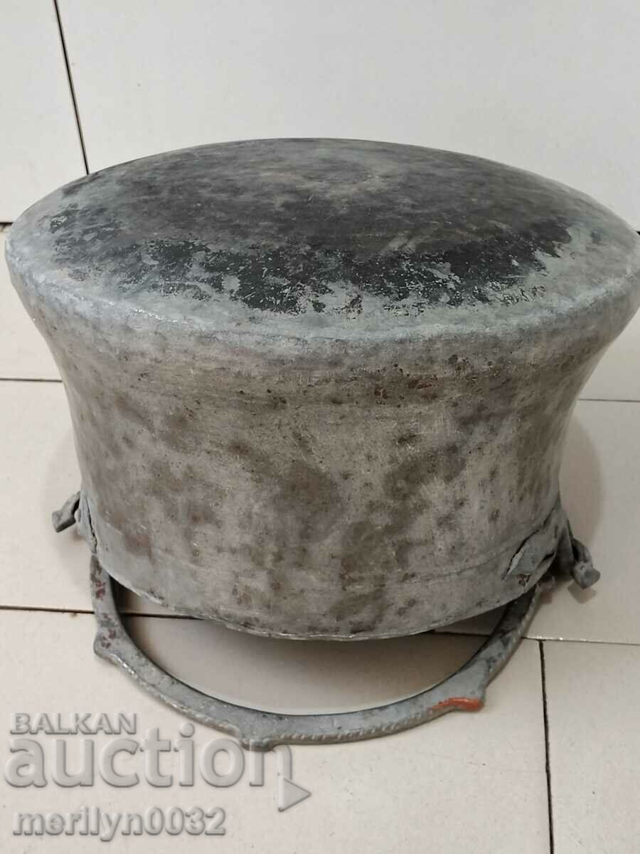 Old cauldron copper pot copper tinned coin - 5 Old cauldron copper pot copper tinned coin - 5