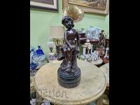 Old collectible antique French bronze figure