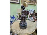 Old collectible antique French bronze figure