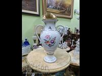A rare old Hungarian Hollohaza porcelain vase