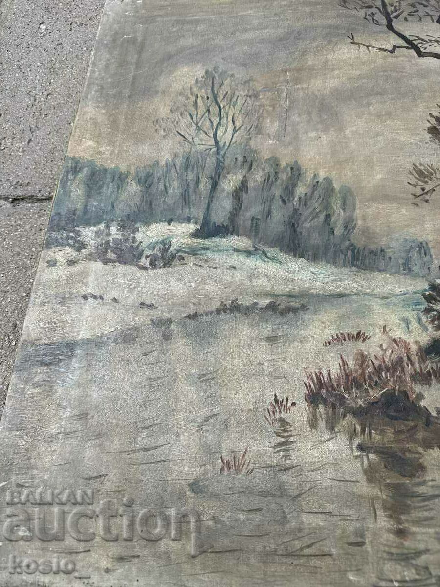 Auction  Large old oil painting - signed