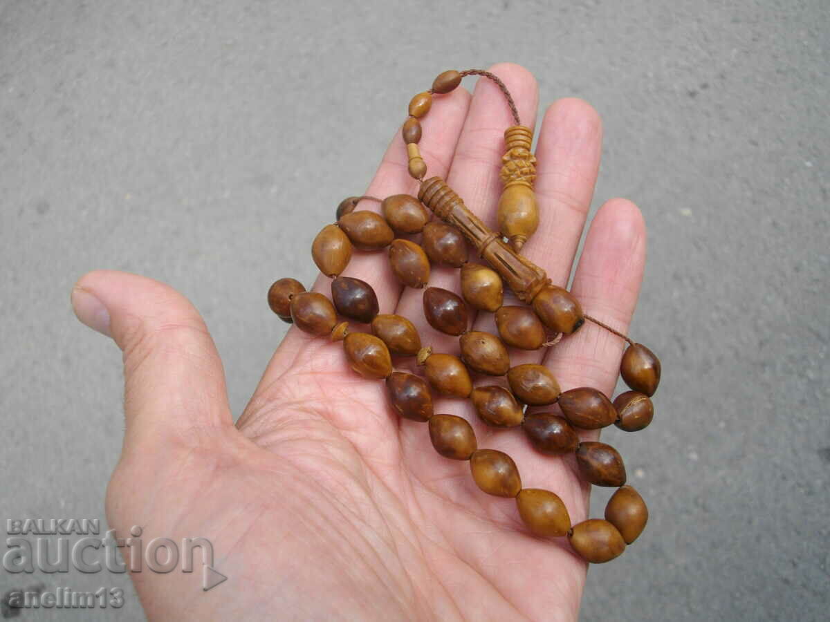 AN OLD ROSARY OF BONE OR SOME WOOD