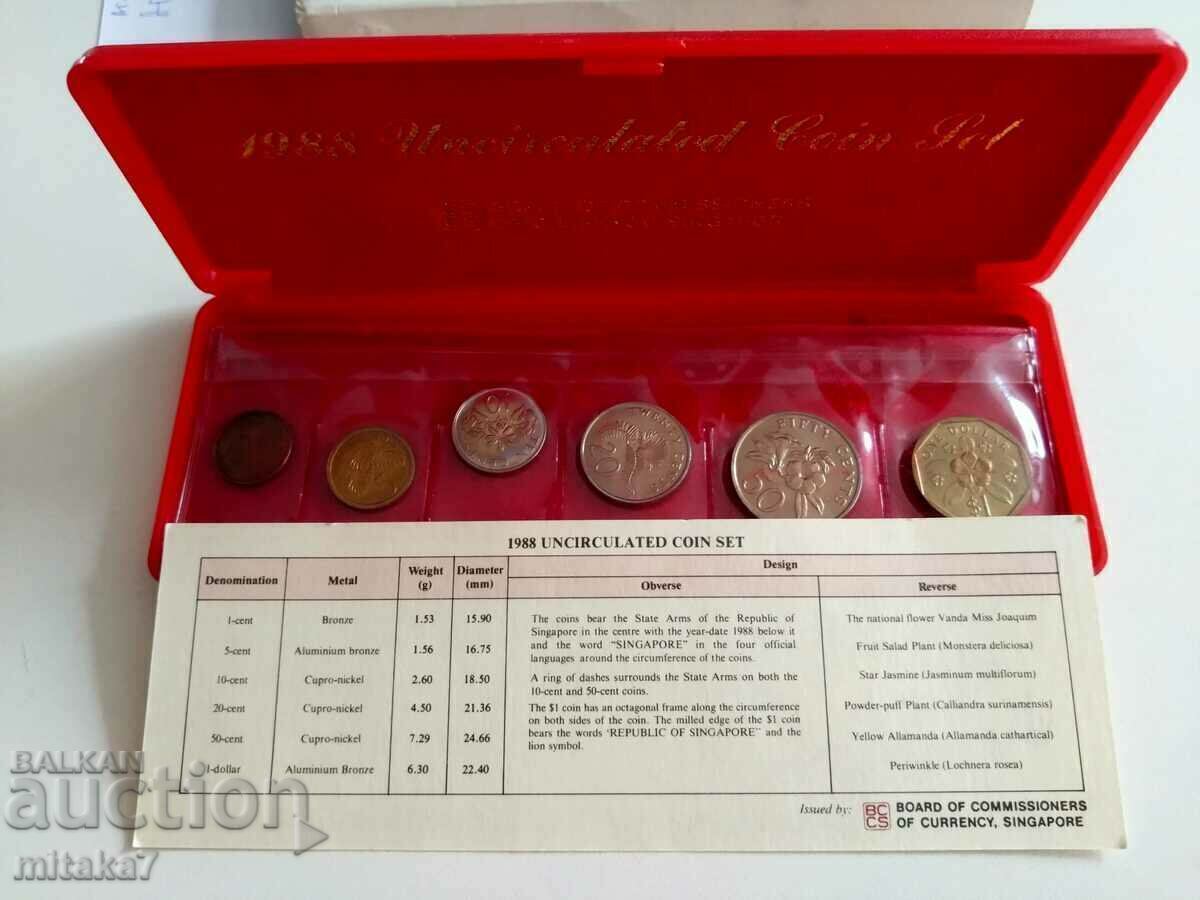 Coin set 1988, Singapore - 7 Coin set 1988, Singapore - 7
