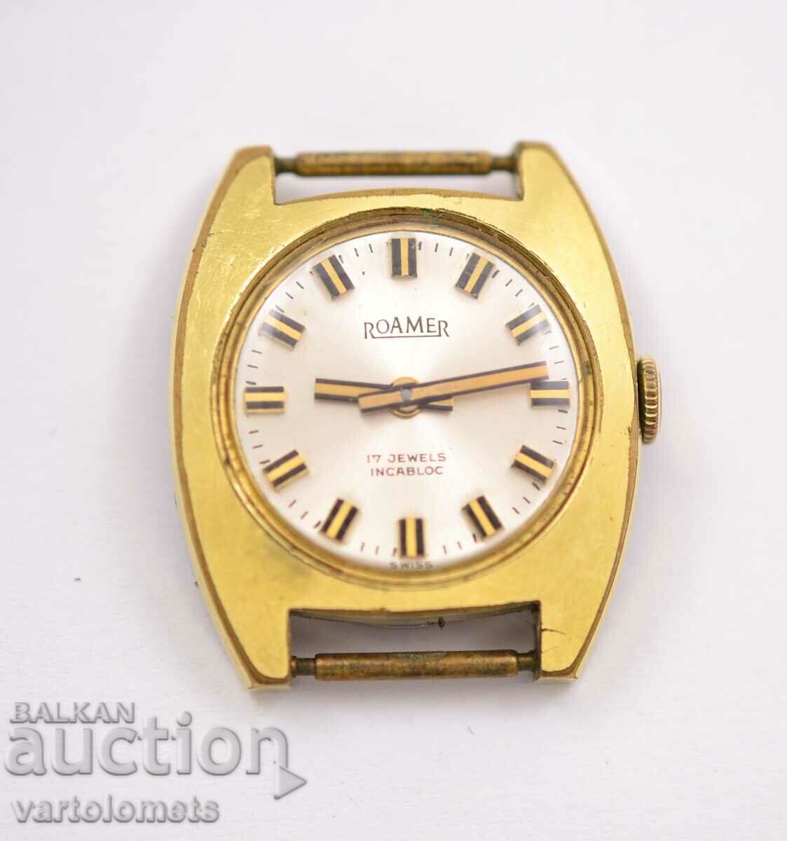 Дамски часовник  ROAMER Swiss made с позлата   -   работи