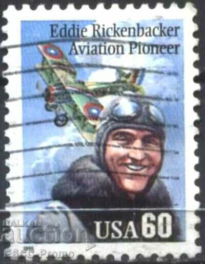 Stamped brand Aviation Airplane Pilot 1995 from USA