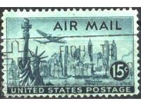 Σφραγισμένη μάρκα New York Airplane 1947 από τις ΗΠΑ