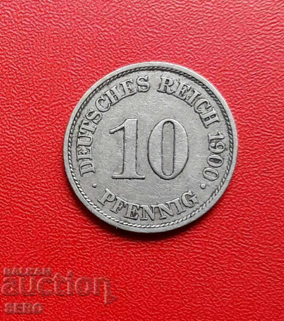 Γερμανία-10 pfennig 1900 A-Berlin