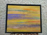 Author's painting - acrylic/canvas, 50/40cm, "Fisherman's sunset.."