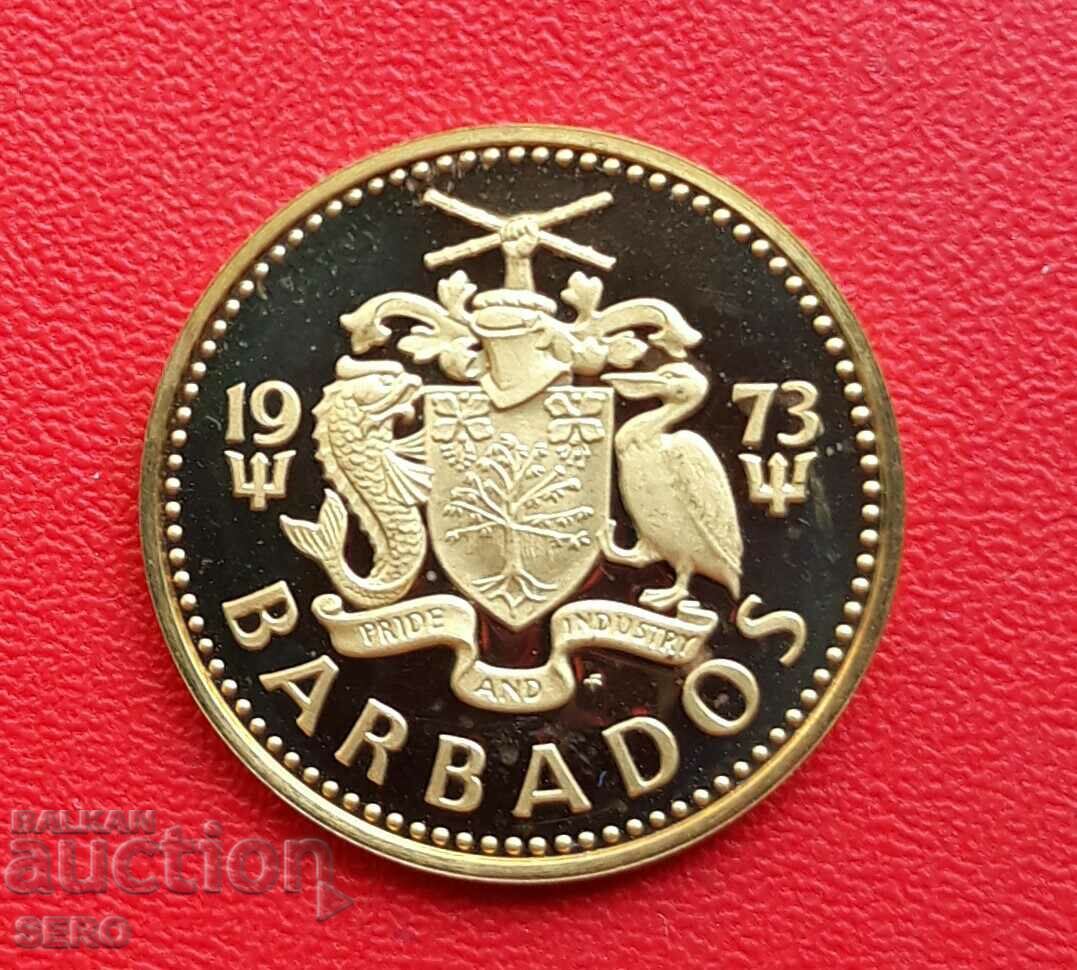 Остров Барбадос-5 цента 1973-мат-гланц