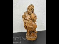 Large wood carving / figure of a brewer / innkeeper. #5727