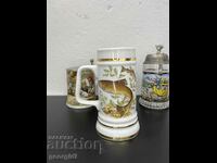 German porcelain mug decorated with fish. #5728