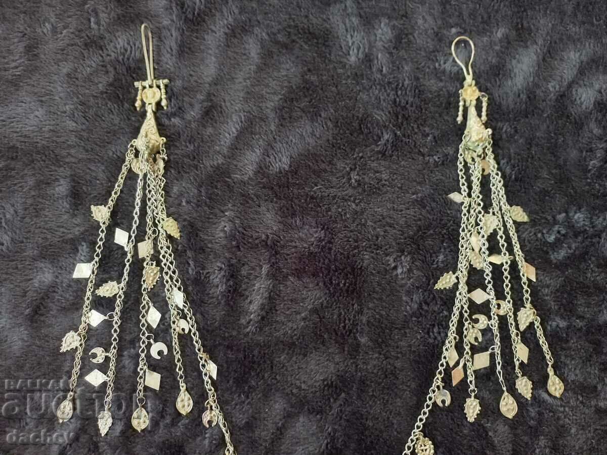 Silver earrings with chin flaps costume jewelry 19th Century with price 880.00 BGN | € 449.94 Silver earrings with chin flaps costume jewelry 19th Century with price 880.00 BGN | € 449.94
