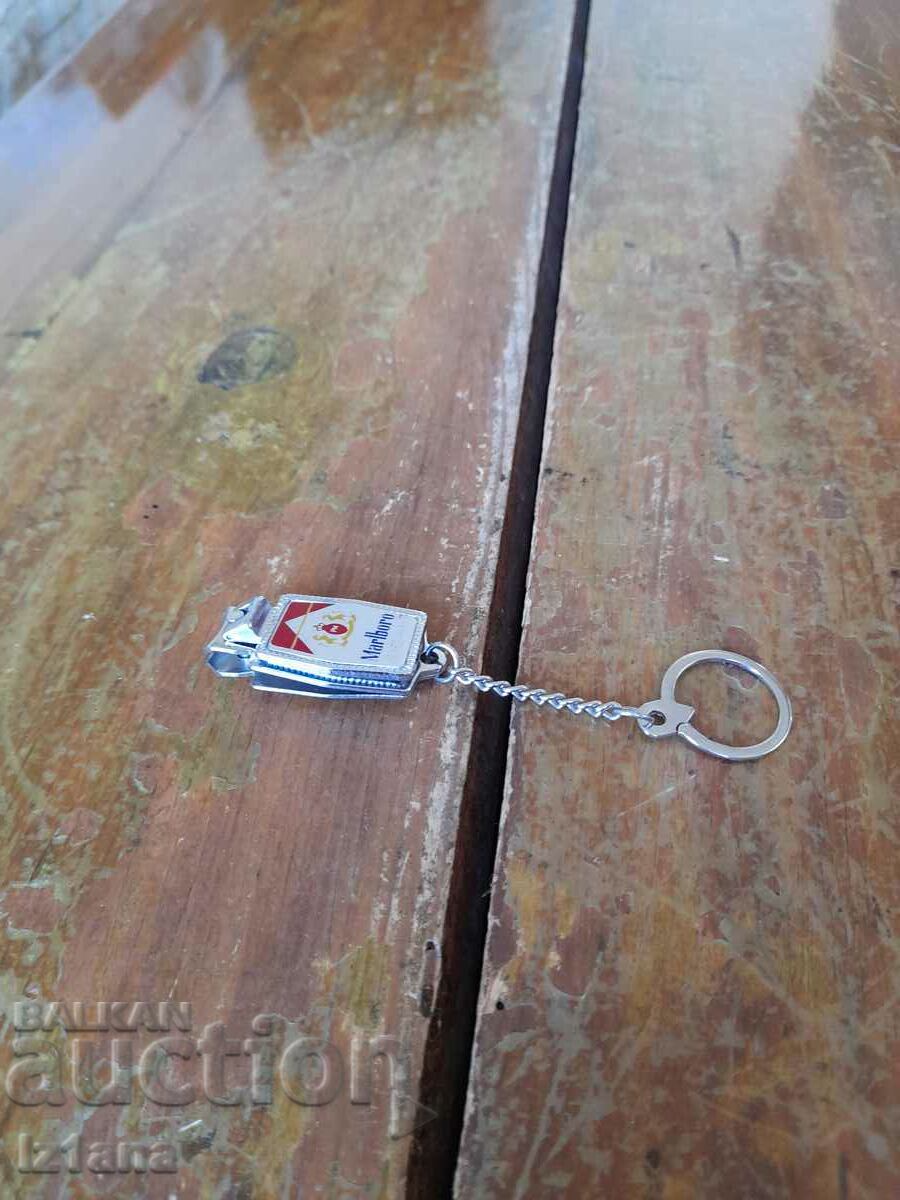 Old keychain, Marlboro nail clipper