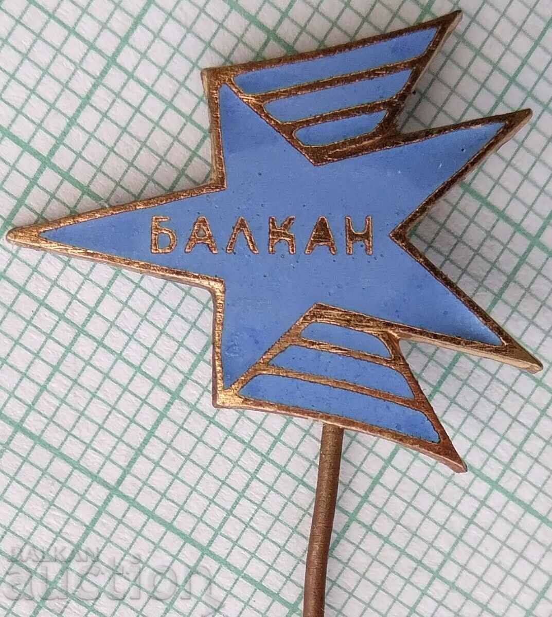 16736 Badge - BGA Balkan airline - bronze enamel