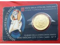 Coin card - Vatican #7 with 50 cents 2016