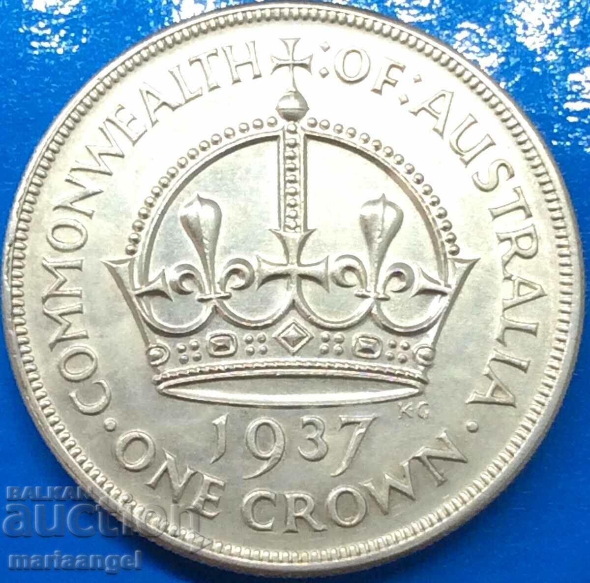 1 crown 1937 Australia George VI 28.35g silver