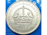 1 крона 1937 Австралия Джордж VI 28,35г сребро