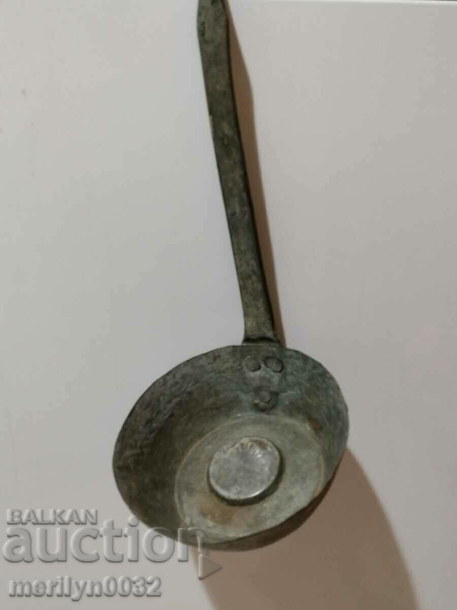 Παλιό χάλκινο σιντριβάνι κουτάλα kishkil καπάκι χαλκό - 6 Παλιό χάλκινο σιντριβάνι κουτάλα kishkil καπάκι χαλκό - 6