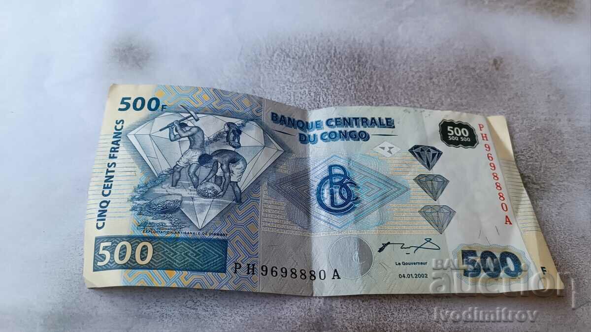 Congo 500 francs 2002