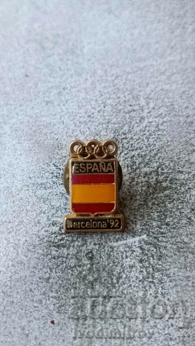 Значка Олимпийски игри ESPANA Barcelona '92