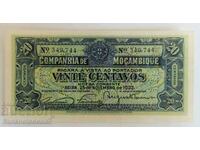 Mozambique 20 Centavos 1933 PR29 Perfored Ref 9044  Unc