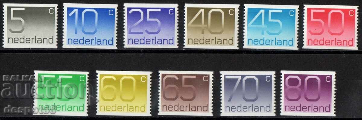 1976-91. Ολλανδία. Ψηφιακές μάρκες. Διαφορετική οδόντωση.