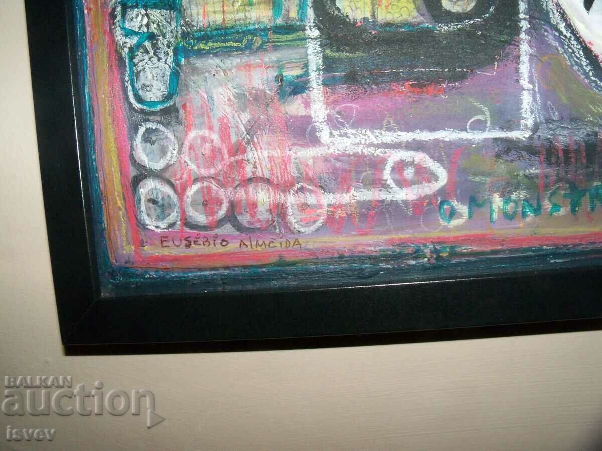Auction "Monster of Europe" painting by Eusebio Almeida Auction "Monster of Europe" painting by Eusebio Almeida