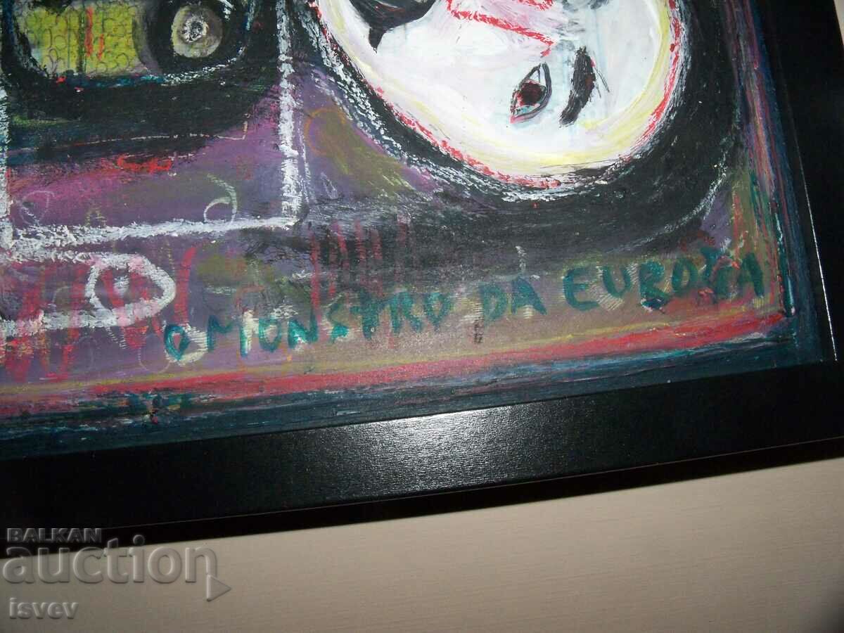 Delivery of "Monster of Europe" painting by Eusebio Almeida Delivery of "Monster of Europe" painting by Eusebio Almeida