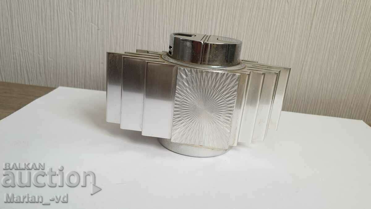 Aluminum table lighter, Sarome Piezo Electric, Japan