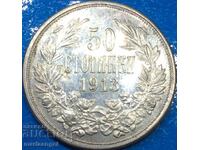 Bulgaria 50 cents 1913 silver Patina