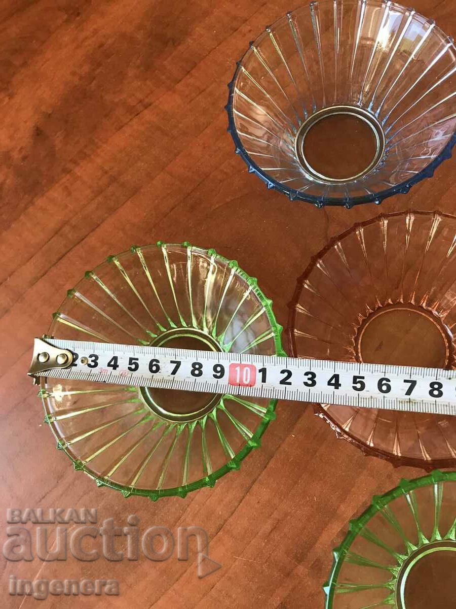 SERVICE BOWL GLASS COLORED RELIEF GLASS BOWL 6 PCS. - 5 SERVICE BOWL GLASS COLORED RELIEF GLASS BOWL 6 PCS. - 5
