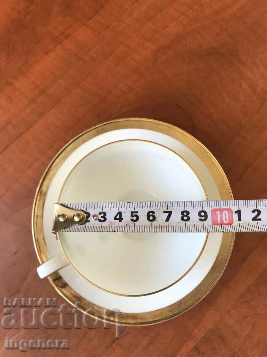 Auction  PORCELAIN COFFEE CUP AND SAUCE BRANDED GILD-GERMANY