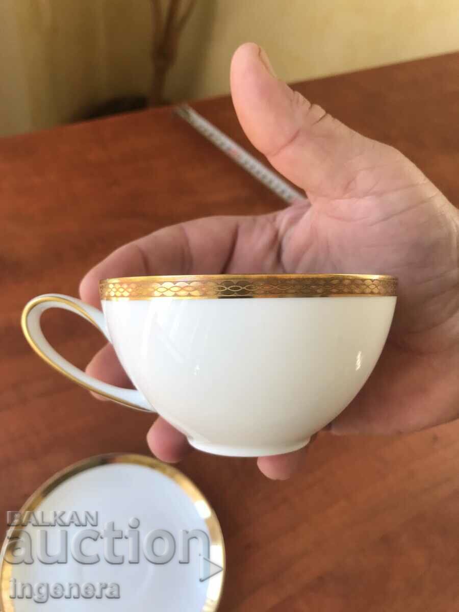 PORCELAIN COFFEE CUP AND SAUCE BRANDED GILD-GERMANY - 5