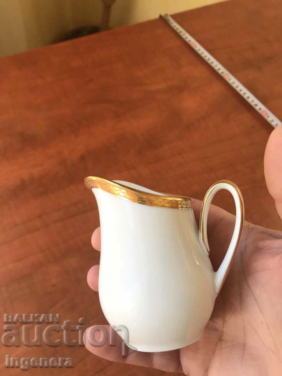 PORCELAIN MILK JUG GILDED-GERMANY with price 19.00 BGN | € 9.71 PORCELAIN MILK JUG GILDED-GERMANY with price 19.00 BGN | € 9.71