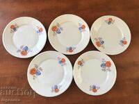 BAVARIAN RELIEF PORCELAIN PLATE 5 PCS. - GERMANY