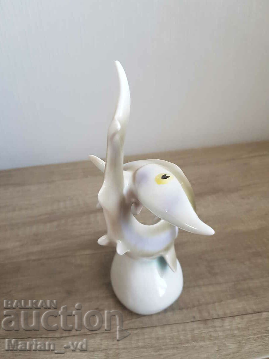 Παράδοση Παλιά πορσελάνινη φιγούρα ψαριού Hollohaza Παράδοση Παλιά πορσελάνινη φιγούρα ψαριού Hollohaza