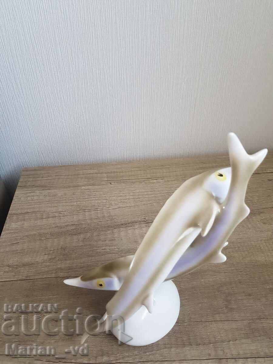 Παλιά πορσελάνινη φιγούρα ψαριού Hollohaza - 5 Παλιά πορσελάνινη φιγούρα ψαριού Hollohaza - 5