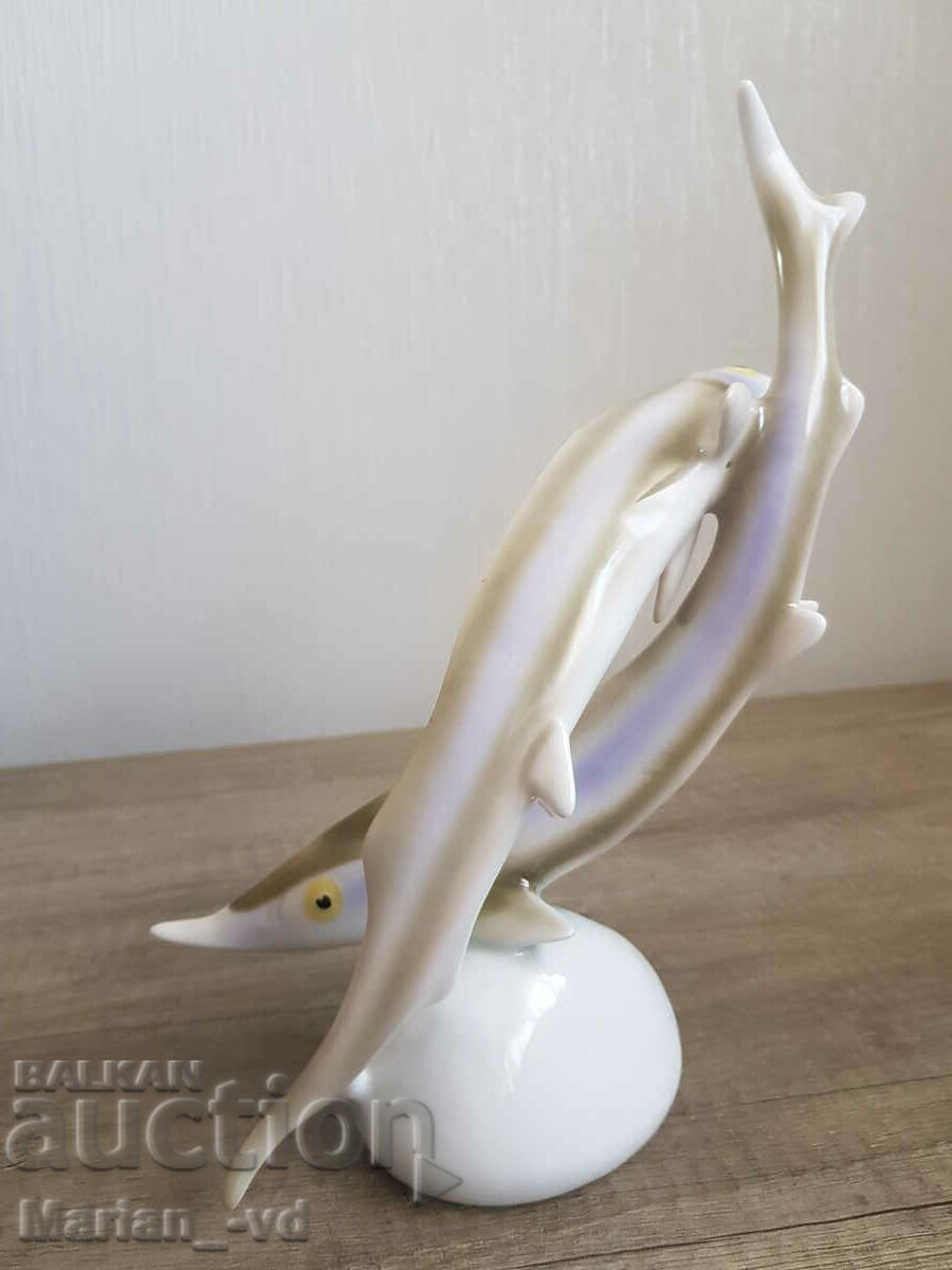 Παλιά πορσελάνινη φιγούρα ψαριού Hollohaza - 6 Παλιά πορσελάνινη φιγούρα ψαριού Hollohaza - 6