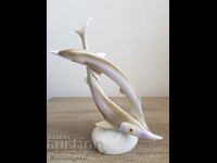 Old porcelain Hollohaza fish figure