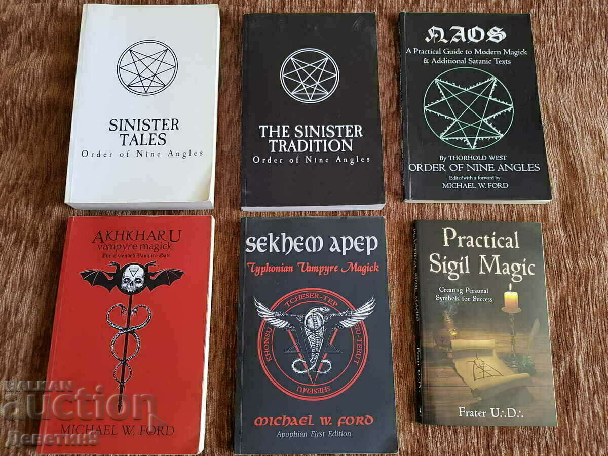 Occult books (6 items) in English.