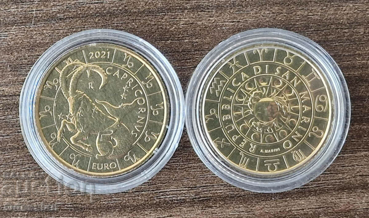 San Marino • Capricorn • 2021 • 5 euro