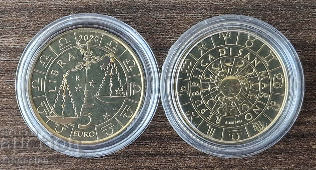 San Marino • Libra • 2020 • 5 euros