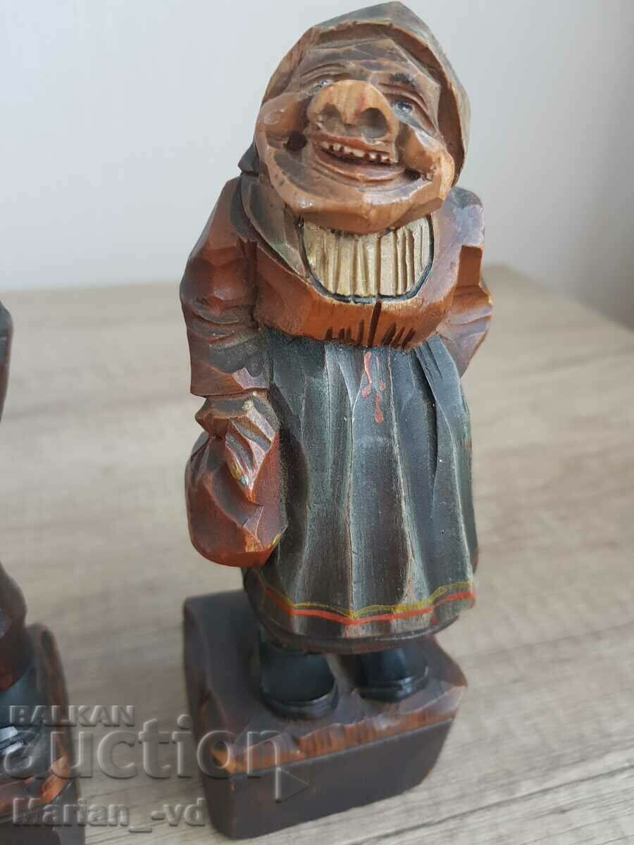 Nice set of German Anri style carved wooden figures - 5 Nice set of German Anri style carved wooden figures - 5