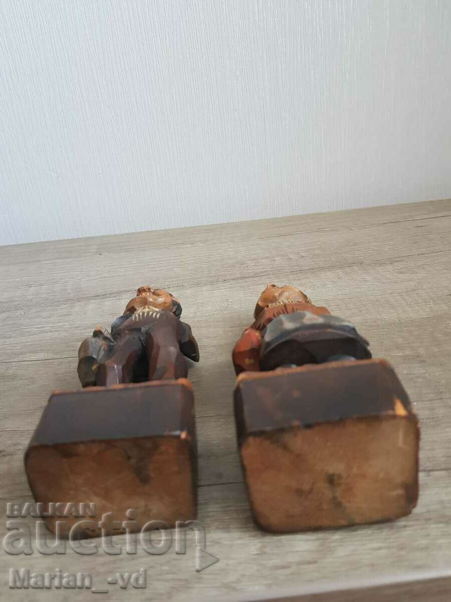 Nice set of German Anri style carved wooden figures - 6 Nice set of German Anri style carved wooden figures - 6