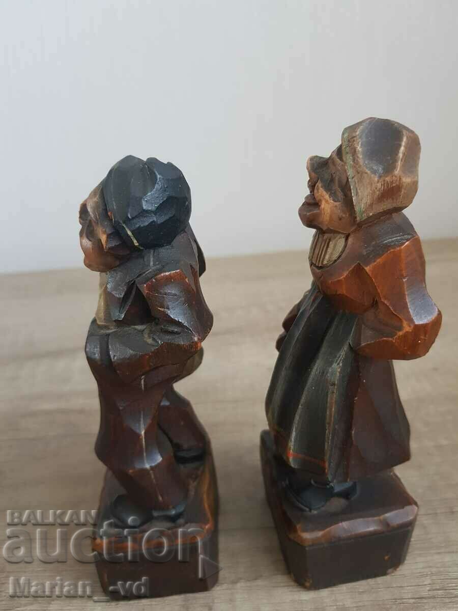 Nice set of German Anri style carved wooden figures - 7 Nice set of German Anri style carved wooden figures - 7