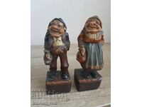 Nice set of German Anri style carved wooden figures